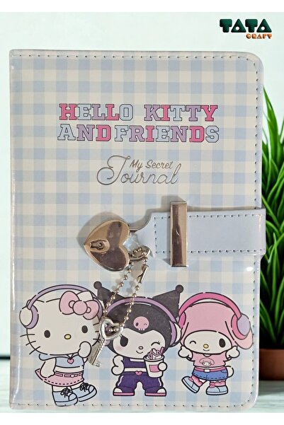 TATA CRAFT Sanrio Locked Notebook Licensed 100 Pages 17Cmx12Cm Memobook Timeless Agenda Gift