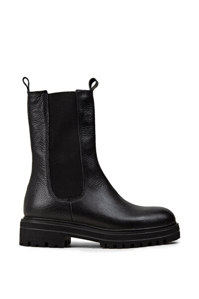 Deery Hakiki Deri Siyah Chelsea Kadın Bot