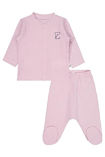 Civil Baby Teddy Bear Printed 1-9 Months Pajama Set - Pink 6-9 Months