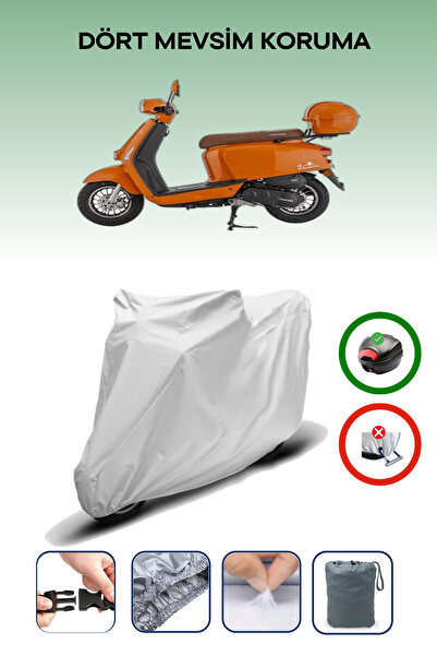 Breen Mondial Virago 50 GRİ MOTOSİKLET BRANDASI ARKA ÇANTA UYUMLU