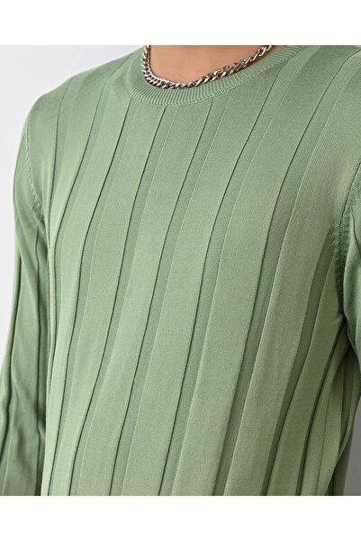 İLKCET MODA Ανδρικά πλεκτά ριγέ Slim Fit