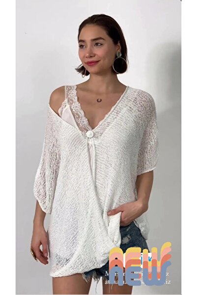 SAVA Otantik Delikli Örme Süveter