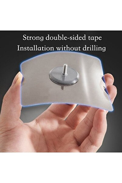 SPAULD رف دش كادي، رف دش لاصق أسود للحمام، منظم حمام، لا يحتاج إلى حفر على الحائط،