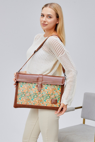 Vardo حقيبة هيلين ذات الحزام الطويل '' ماك بوك برو-اير 15 بوصة 42×28 حقيبة جلدية وحقيبة مستندات