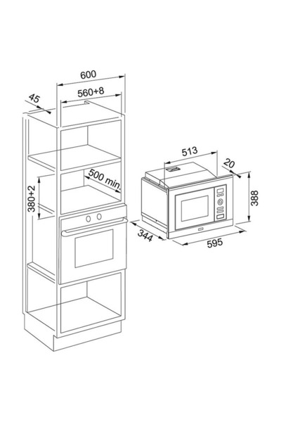 Franke FSL 20 MW BK Ankastre Mikrodalga , Siyah
