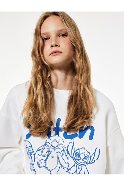 Koton Stitch Licensed Crew Neck Printed Oversize Sweatshirt