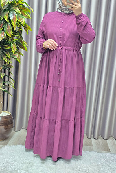 Elmas Tesettür Γυναικεία Ρούχα Μασούρι Φόρεμα Μεγάλου Μεγέθους Γκοφρέ