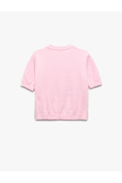 Koton Pulover de tricotaj cu mânecă scurtă și decolteu cu perle