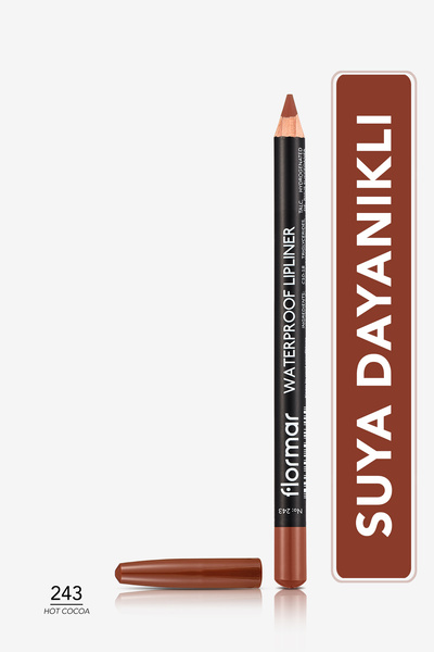 Flormar Waterproof Lipliner - Suya Dayanıklı Dudak Kalemi No:243 Hot Cocoa 1.14 g 8690604567584