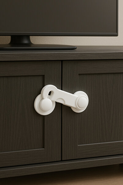 GreenMart 1 Adet Çocuk Koruma Kilidi Dolap Çekmece Buzdolabı Kilidi Geçmeli