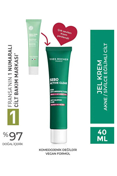 Yves Rocher Akne/ Karşıtı Krem-Süksinik Asit&Allantoin&Aloe Vera-Sebo Active ...