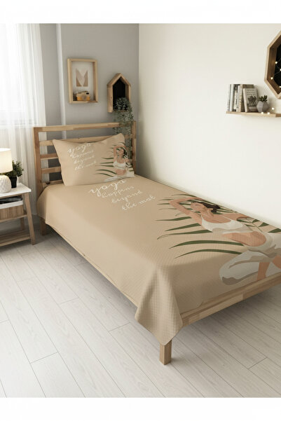 Evmila Sporcu Kadın Desenli Genç Ve Çocuk Baskılı Tek Kişilik Pike Takımı 160...