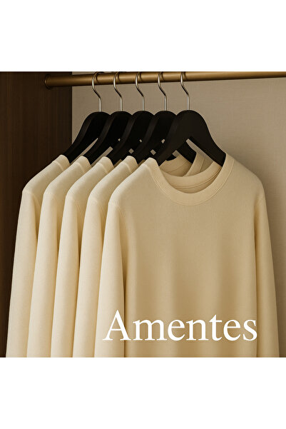 Amentes A Plus Ahşap Görünümlü Askı 1 Adet Siyah Gümüş Elbise Askısı Pantalon Gömlek Askısı