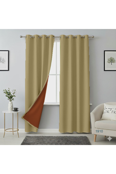 MebelPort Curtain 100% Bird's Eye Plantat Dublu Blackout - Două aripi