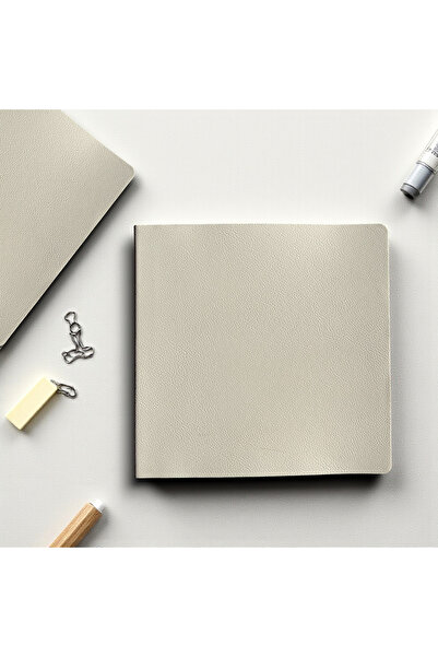 Fark Tanıtım Dotted Notepad – Pu Leather Notepad – 16.5X16.5 Cm, 96 Sheets (192 Pages), 90 Gr Ivory Paper