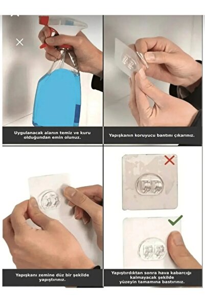 Home Yapışkanlı Kancalı 3 AdetBanyo Mutfak Düzenleyici kanca Mat Siyah