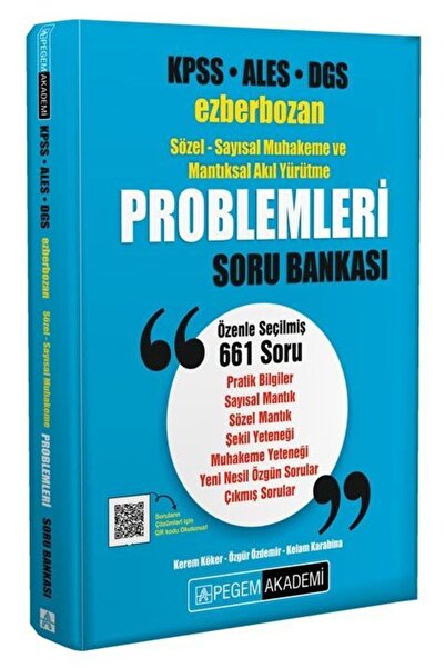 Pegem Akademi Yayıncılık Pegem KPSS ALES DGS Sözel-Sayısal Mantık ve Muhakeme...