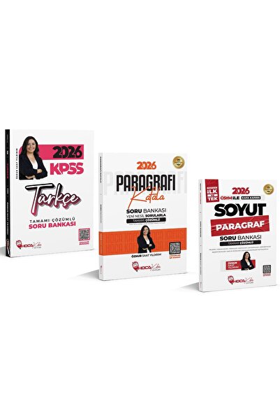 Genel Markalar Hoca Kafası 2026 KPSS Türkçe + Paragraf Soru Bankası 3 lü Set ...