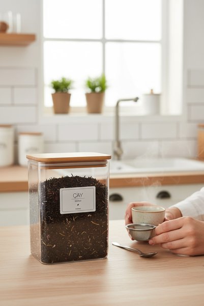 zezedesing Wooden Lid Tea Jar Box