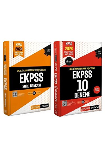 Pegem Akademi Yayıncılık Pegem 2026 EKPSS Soru Bankası + 10 Deneme 2 li Set P...