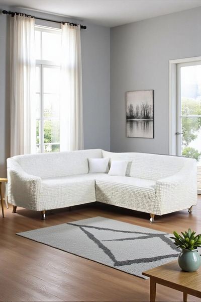 ARTUÇ Bürümcük L Köşe Koltuk Örtüsü, Eteksiz,boydan Bürümcük,lastıkli, Standart