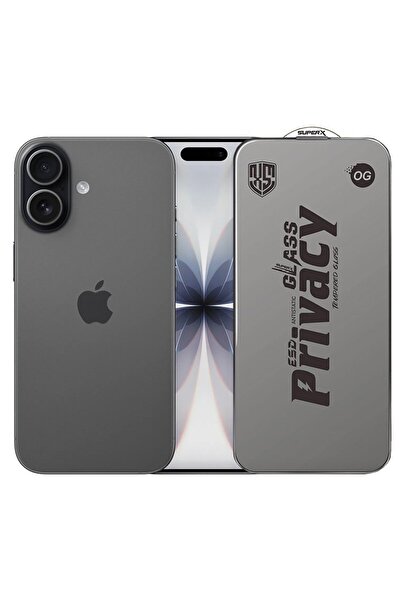 Flippy Privacy Tempered Glass Screen Protector for iPhone 17, 0.30 mm, Black Edges