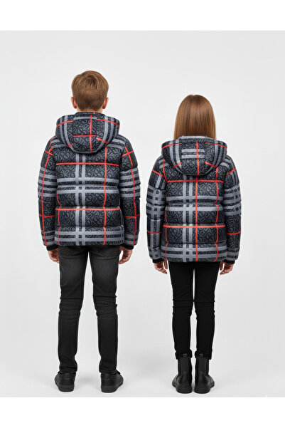 YusGos Unisex Girls/Boys Water and Windproof Puffer Jacket with Hooded Zippered Pockets (Ages 3-15)