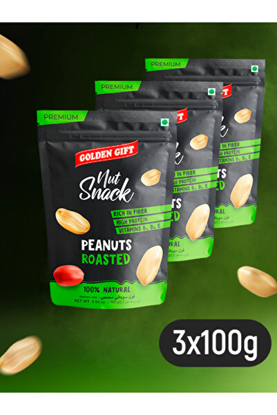golden gift Premium Roasted Peanuts Healthy Snack 300g (3x100g)