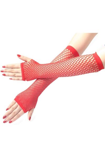 TOYFEST قفازات شبكية ومحبوكة طويلة (زوج واحد)