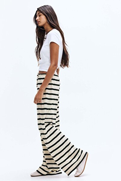 H&M Wide rib-knit trousers