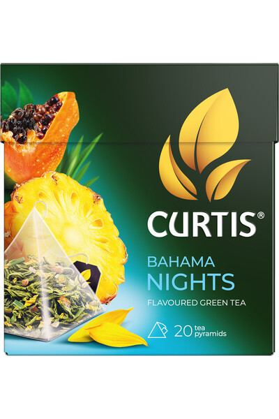 CURTIS Bahama Night Flavoured Green Tea in Pyramid 20 Tea Bags
