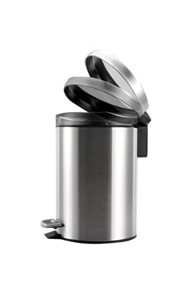 huitich 12L Round Stainless Steel Pedal Trash Can