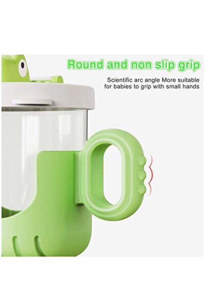 Arabest Toddler Sippy Cup,Kid Cups with Lid and Straw,Leak Proof Closed Buckles Kids Tumblers, (Green) 300ml