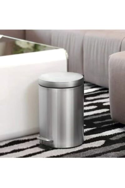 huitich 12L Round Stainless Steel Pedal Trash Can