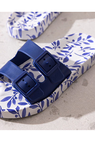 Madame Coco Olivgrüne Damen-Hausschuhe