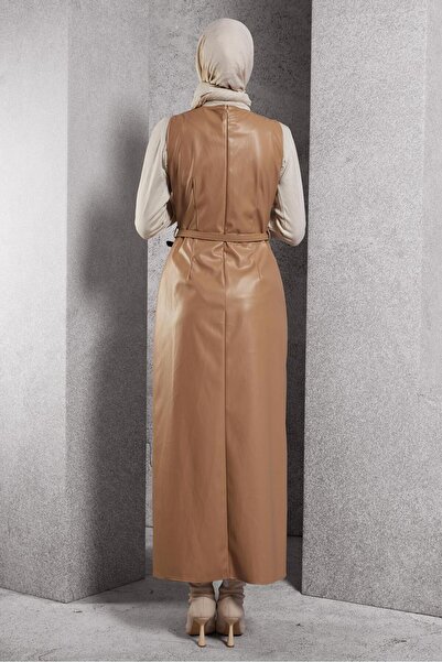 Alvina KEMERLİ SUNİ DERİ JİLE ELBİSE 45216