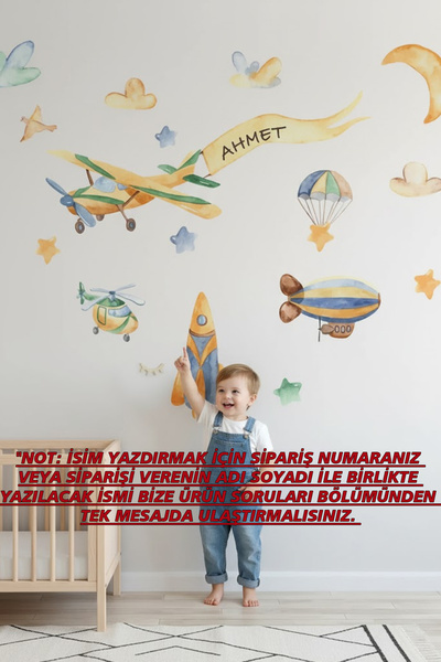 Kt Grup Gökyüzüne Yolculuk Uçak Helikopter Balonlar Ve Bulutlar Pastel Renk D...