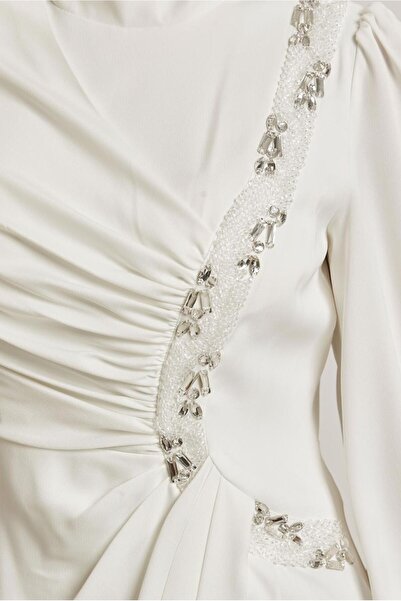 Alvina Stone Satin Evening Dress 50524