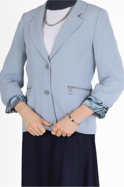 Alvina LINING PATTERNED CLASSIC COLLAR JACKET 42237