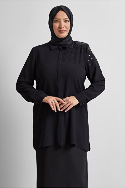 Alvina Pul Sequence Embroidered Plus Size Tunic 20709