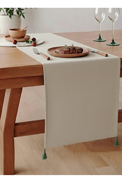 Markaev Lite Green Tassel Detailed Runner 50X140