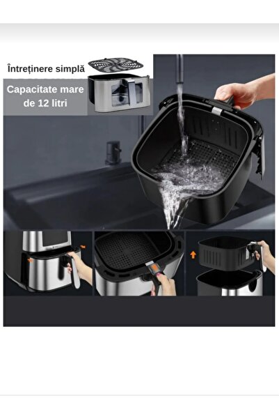 Tobi air fryer, 12 L, 2400 W, transparent window, adjustable temperature