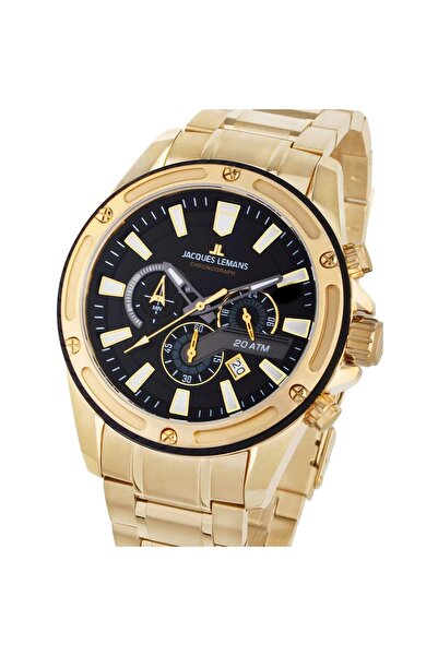 Jacques Lemans Ανδρικό Ρολόι 1-2141J, Quartz, 48mm, 20ATM