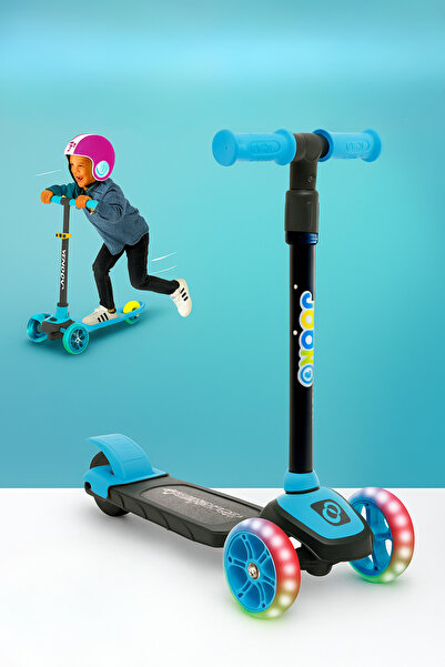 İMVULA Çocuk Scooter Led Işıklı 3 Tekerlekli Yükseklik Ayarlı Twist Scooter