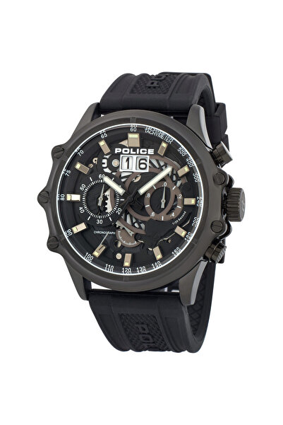 Police Ανδρικό Ρολόι PL16018JSB.02P, Quartz, 48mm, 10ATM