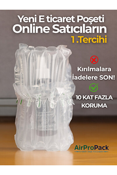 Airpropack 15x23 cm 10 Adet Sütunlu Koruyucu Havalı Kargo Poşeti Airbag/Airbed/Şişirilebilir Ambalaj