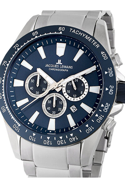 Jacques Lemans Ανδρικό Ρολόι 1-2140F, Quartz, 48mm, 10ATM