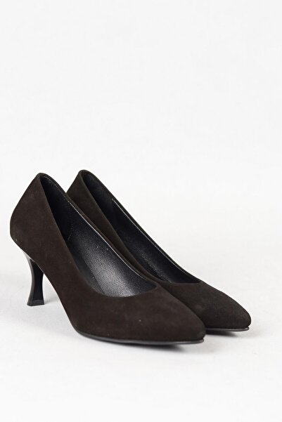 SEÇ KUNDURA SELECȚIE 224 Pantofi stiletto din piele autentică (7cm) nubuc negru