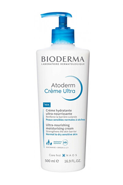 Bioderma Cremă de corp Atoderm Ultra pentru ten sensibil, normal și uscat, fără parfum, 500 ml