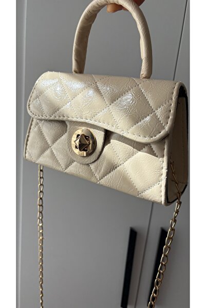 zeynepin dükkanı Mini boy kadın rugan kutu el omuz çanta( 13*20cm)